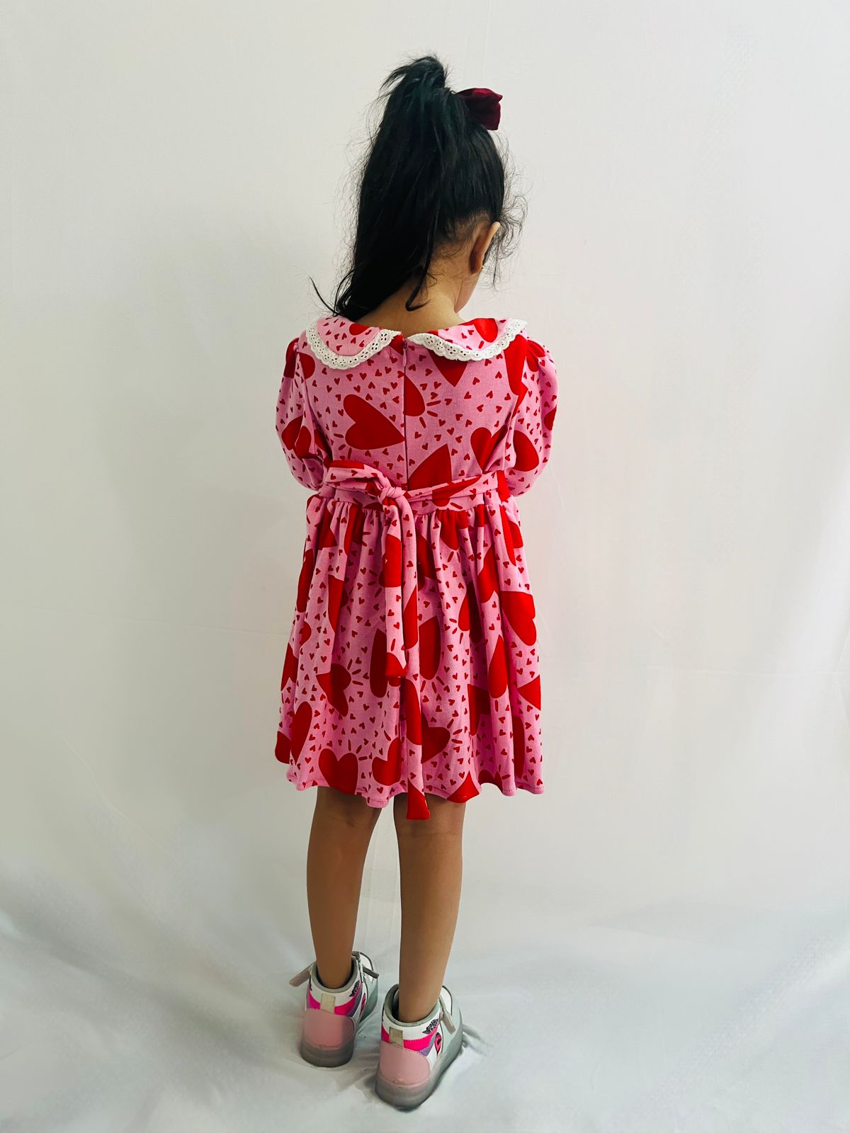 Girls Pink Valentine's Day dress / Girl's Valentines Day /  Valentines Day dress/ V-Day outfit for girls