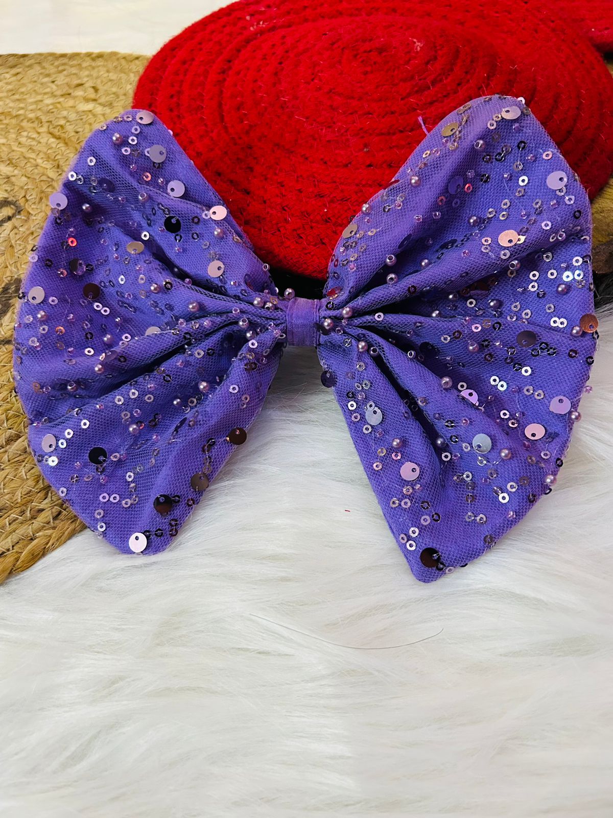 Hair Sailor Bow Clip for Women and Girls (Lilac ) (Pack of 1)