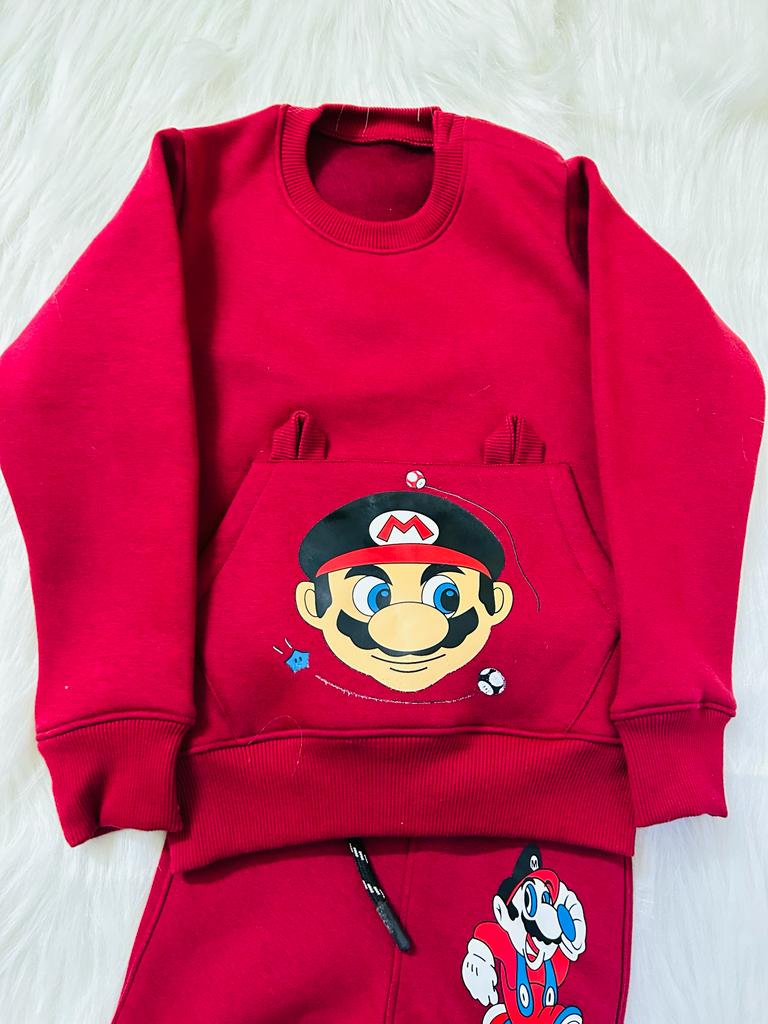 Full Sleeves Solid Sweatshirt With Hooded Style Sweatshirt With Coordinating Jogger Pant - Red